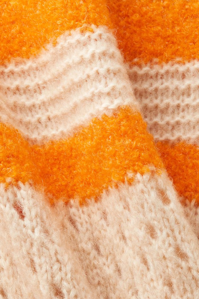 Blockstripe Mockneck Knit Vest, GOLDEN ORANGE, detail image number 5