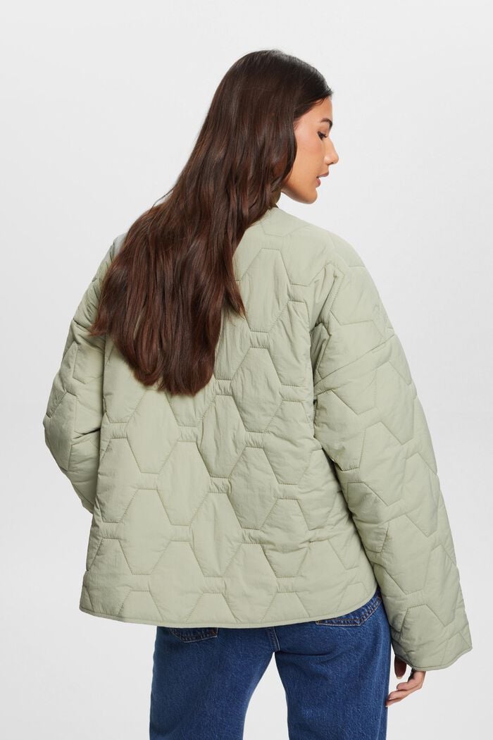 Recycled: lightweight quilted jacket, DUSTY GREEN, detail image number 3