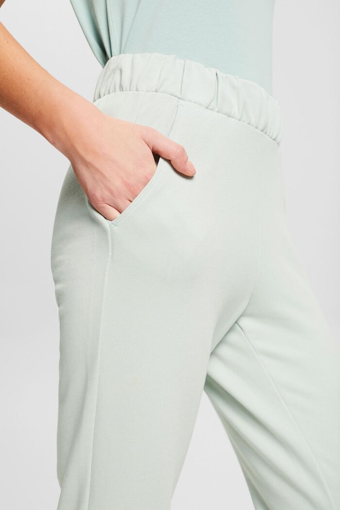 Tracksuit bottoms made of organic blended cotton, PASTEL GREEN, detail image number 2