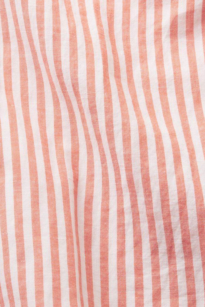 Striped Cotton Poplin Shirt, BRIGHT ORANGE, detail image number 5