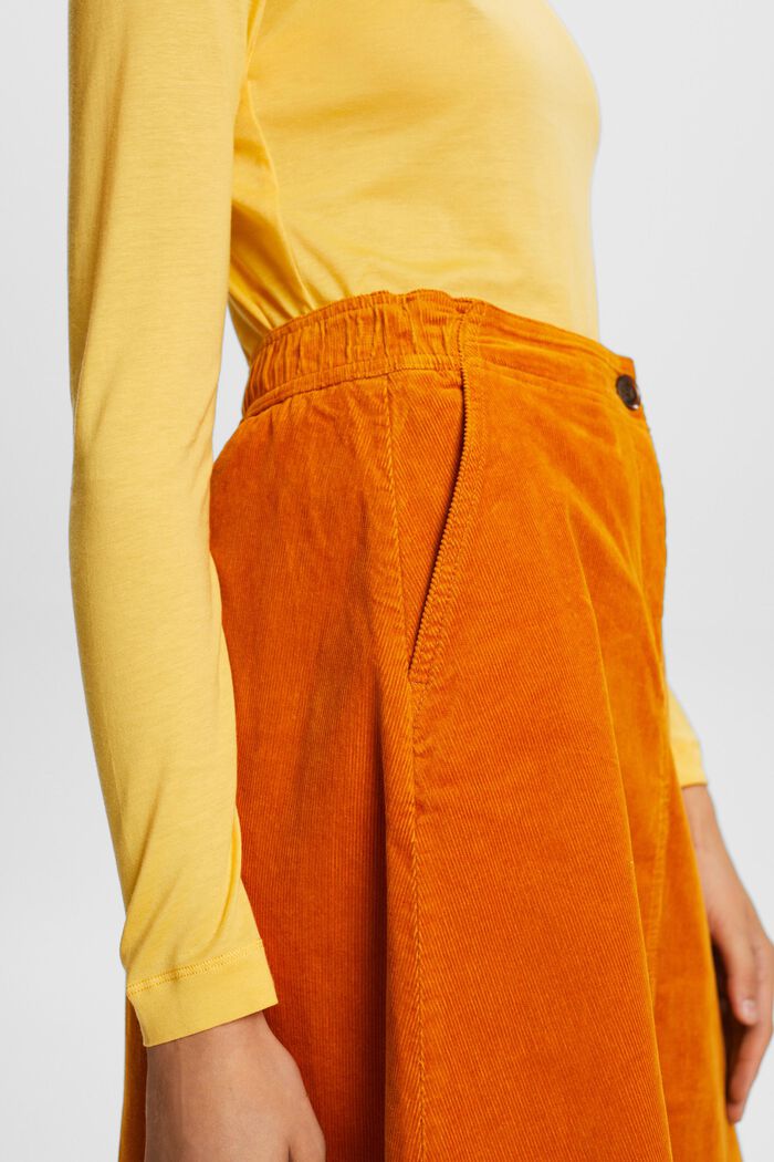 Corduroy Midi Skirt, HONEY YELLOW, detail image number 2