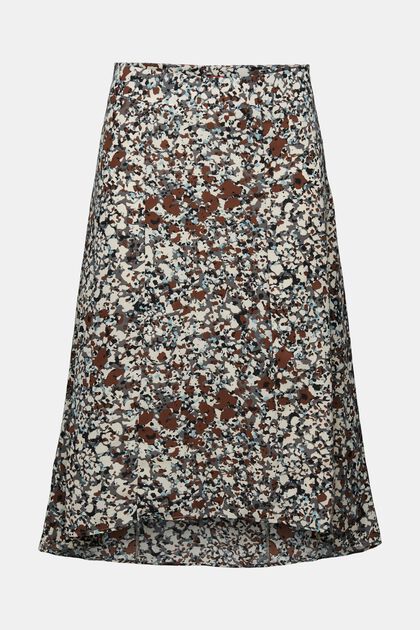 Recycled: patterned midi skirt