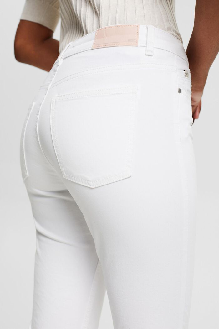 Stretch cotton trousers, WHITE, detail image number 5