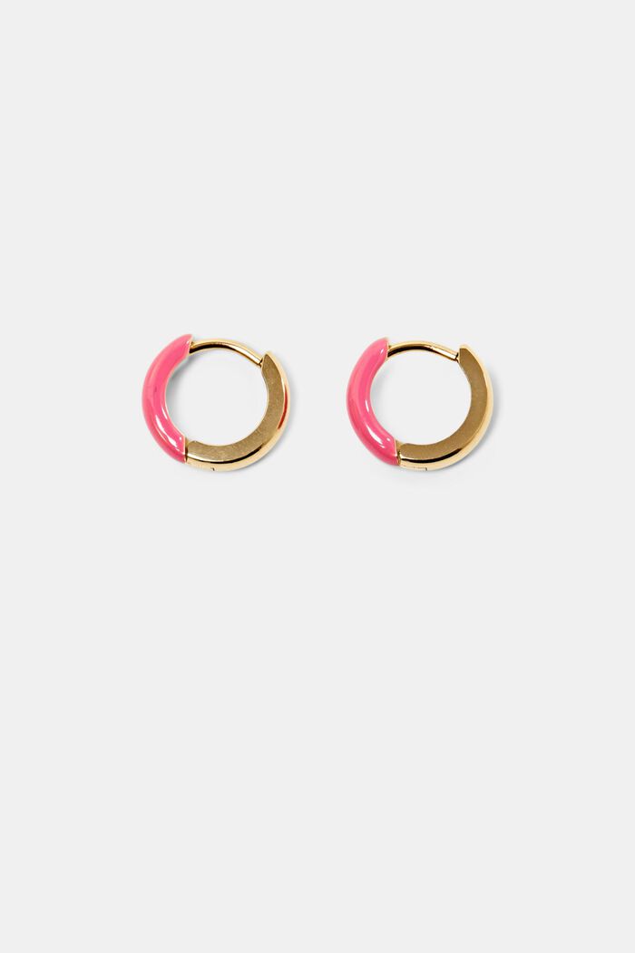 Two-Tone Small Earring, PINK, detail image number 0
