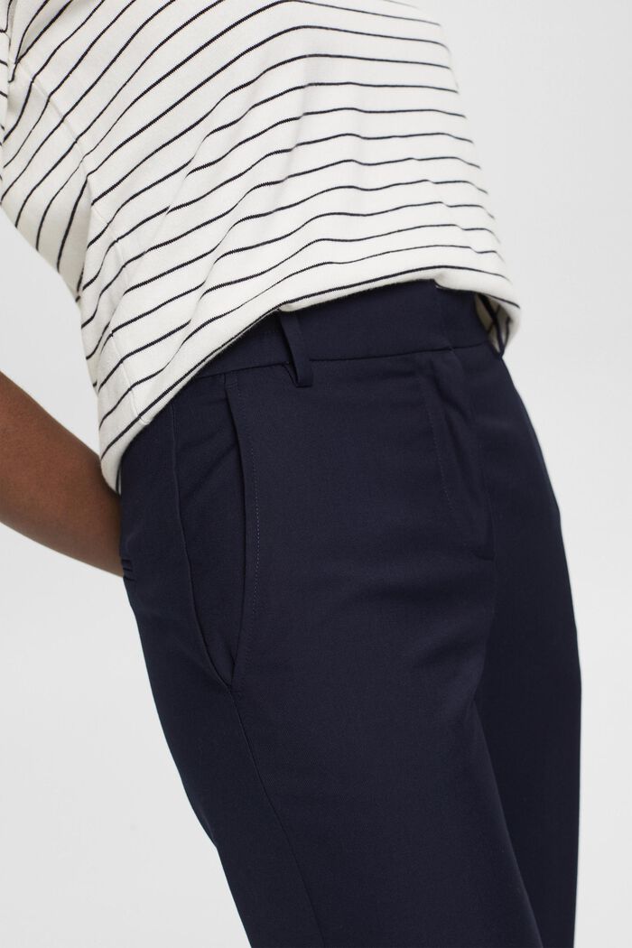 High-rise wide leg trousers, NAVY, detail image number 2
