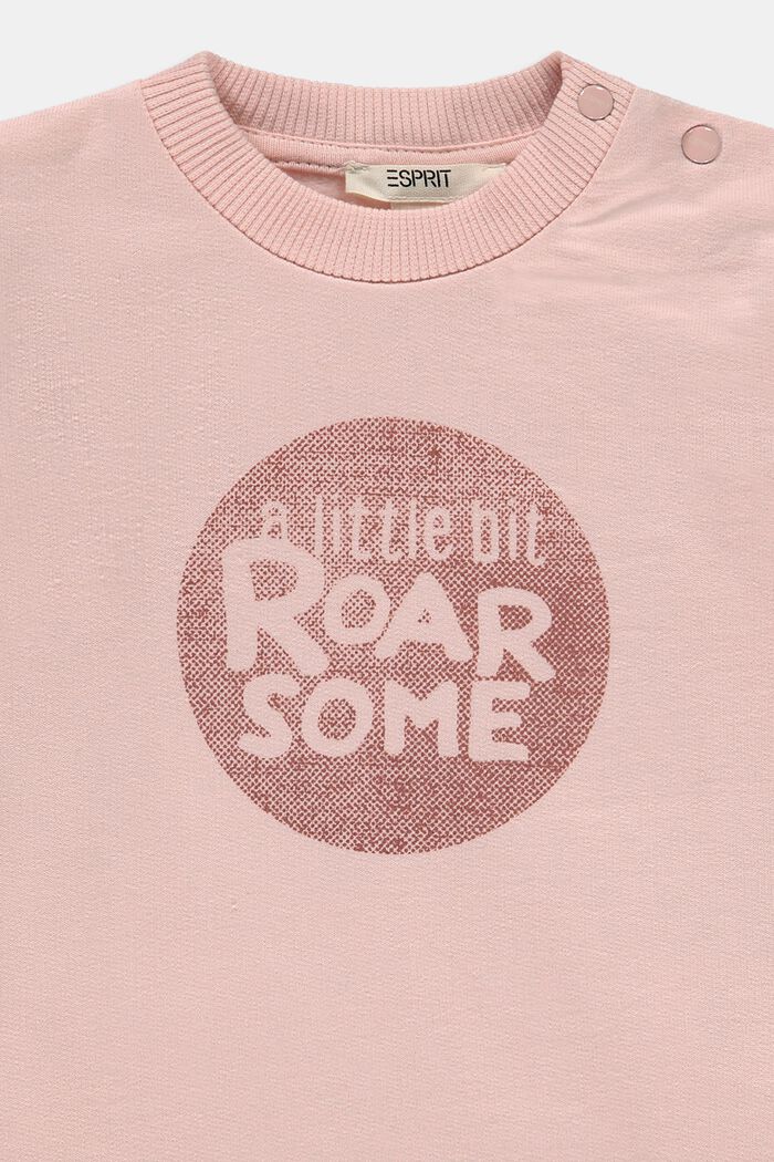 Sweatshirt with a print, organic cotton, PASTEL PINK, detail image number 2