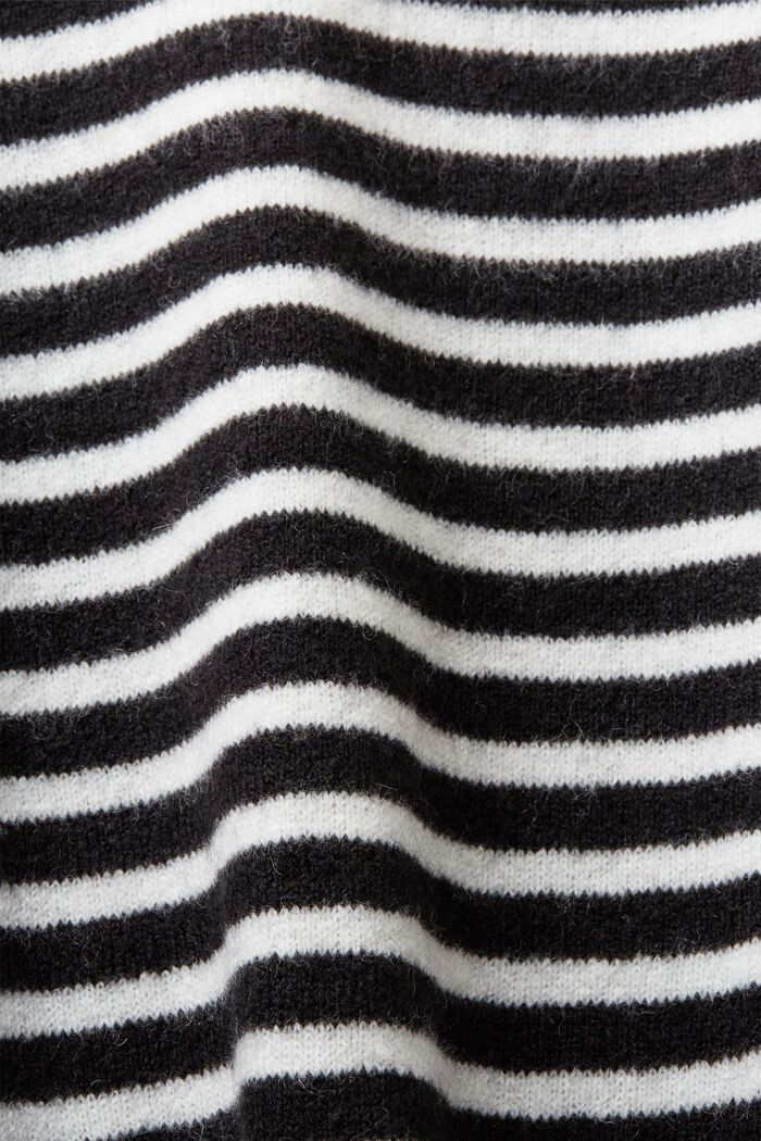 Knit Blouson Sleeve Sweater, NEW BLACK, detail image number 5