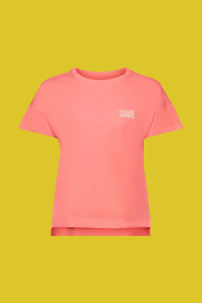 T-shirt with logo print, CORAL, detail image number 5