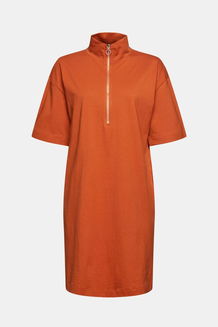 Jersey dress with a zip, organic cotton