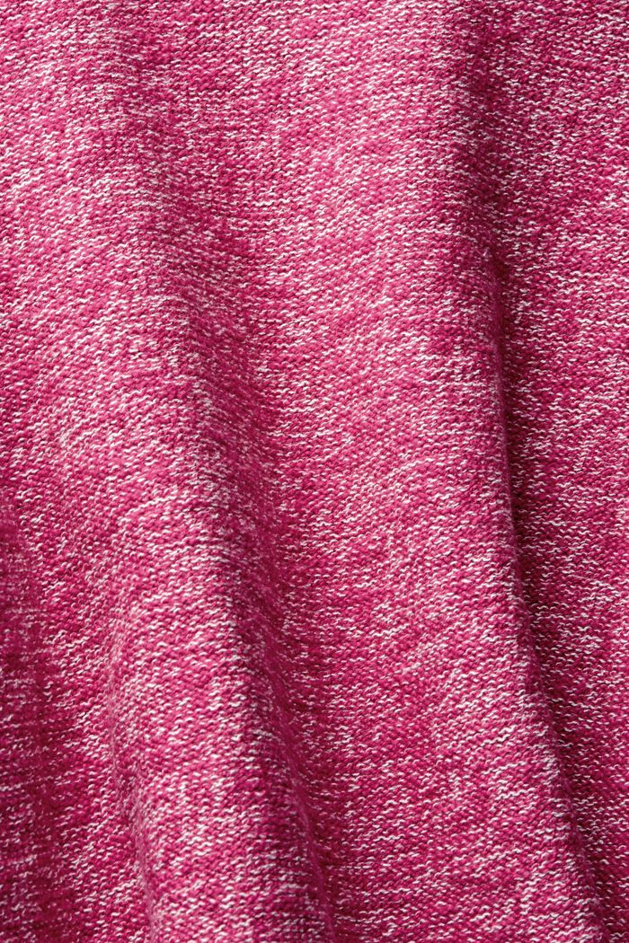 Open-fronted cardigan containing linen, PINK FUCHSIA, detail image number 4