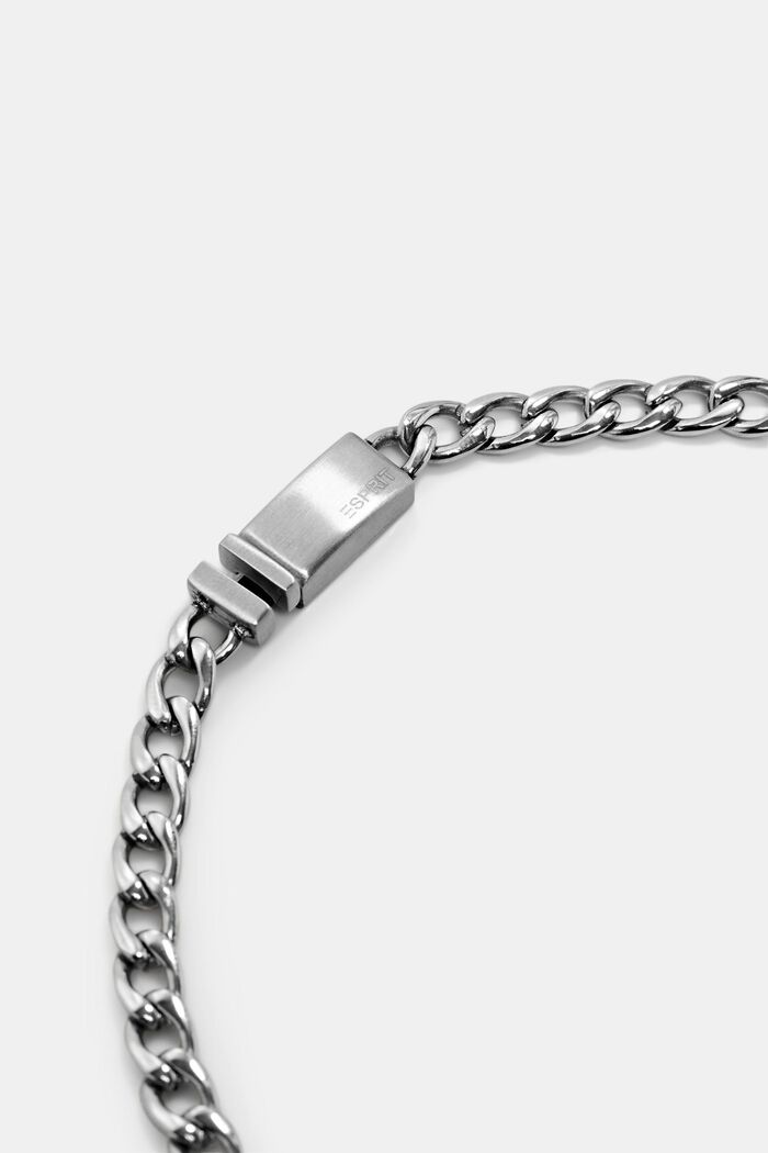Chain necklace with chunky mid piece, SILVER, detail image number 1