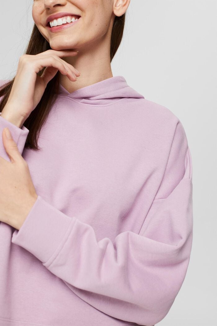 Made of recycled material: cropped sweatshirt, VIOLET, detail image number 2