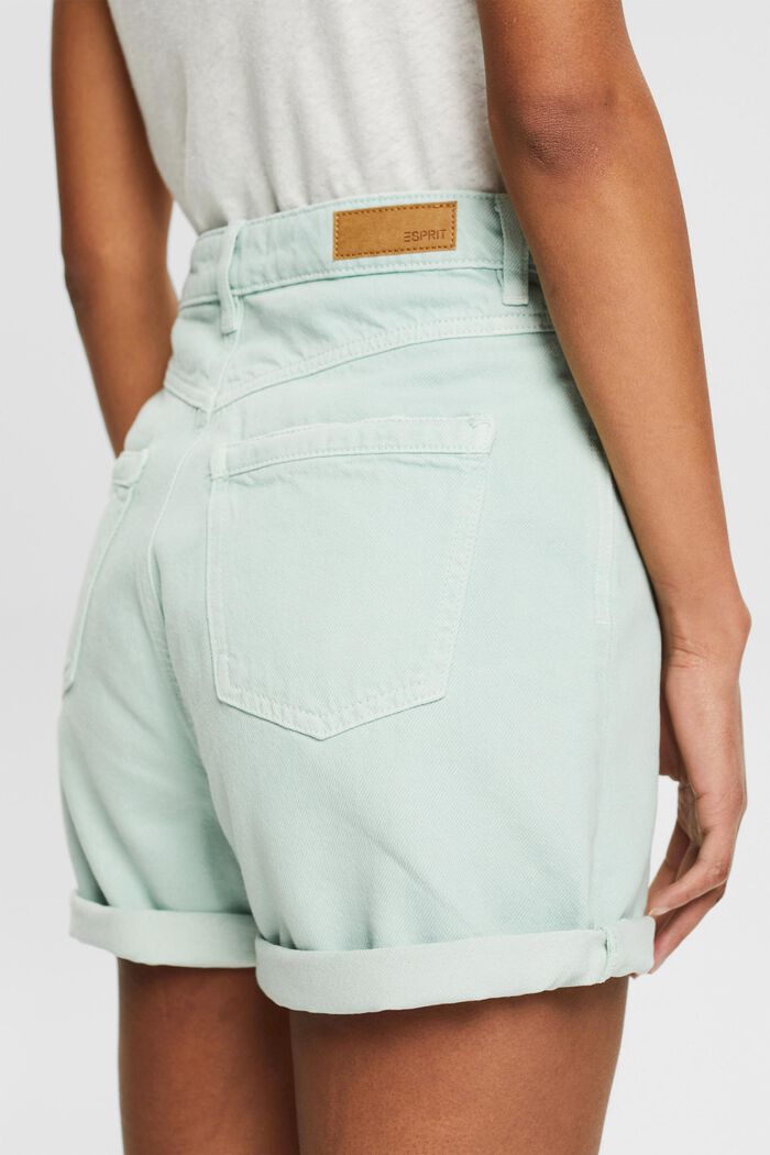 Shorts with distressed effects, DUSTY GREEN, detail image number 4