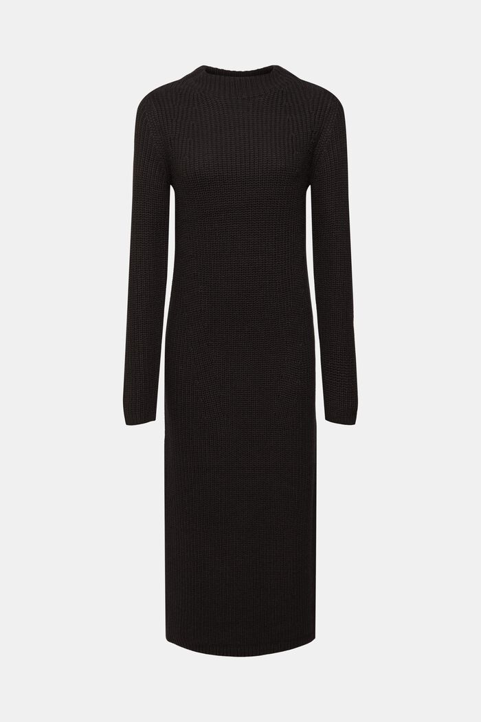 Knitted dress, BLACK, detail image number 6