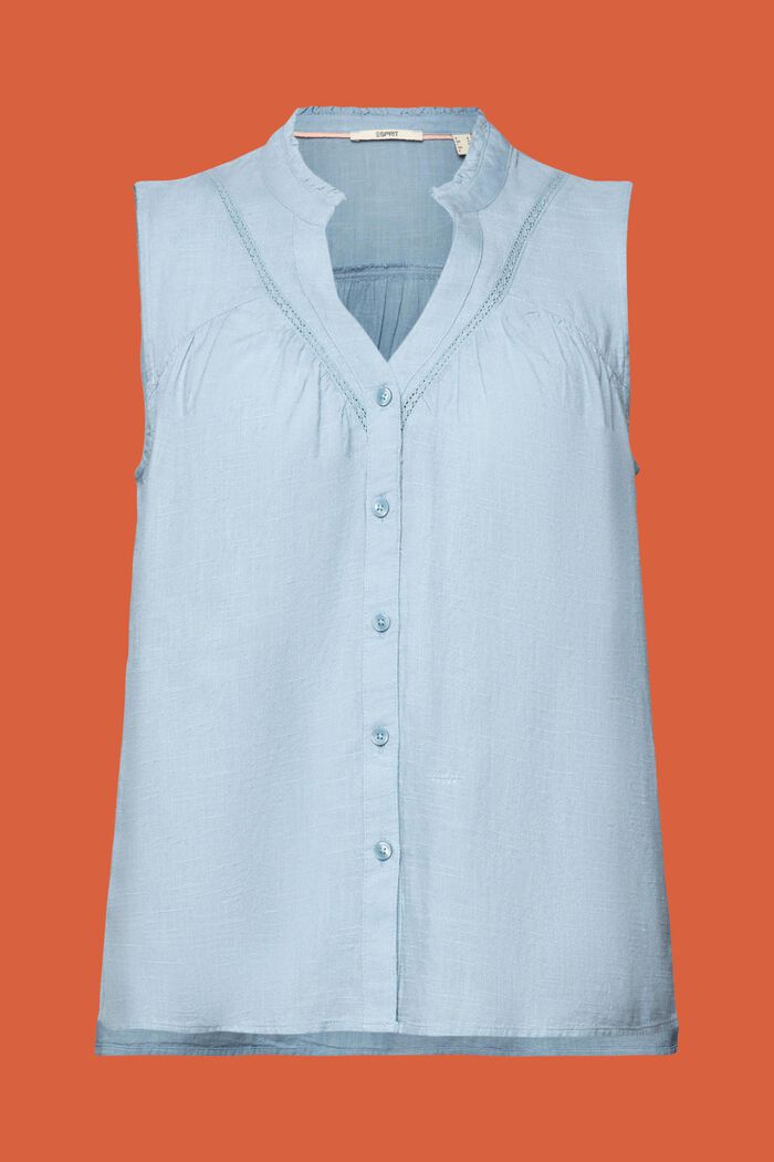 Sleeveless blouse, LIGHT BLUE LAVENDER, detail image number 6