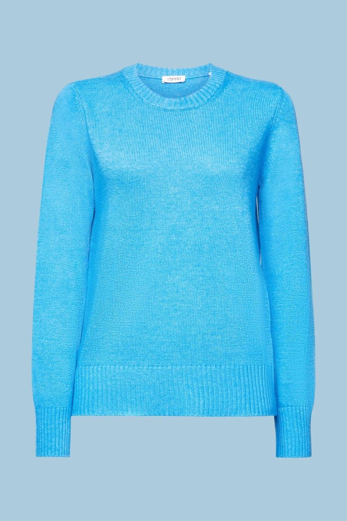 Knit Crewneck Sweater, BLUE, detail image number 5