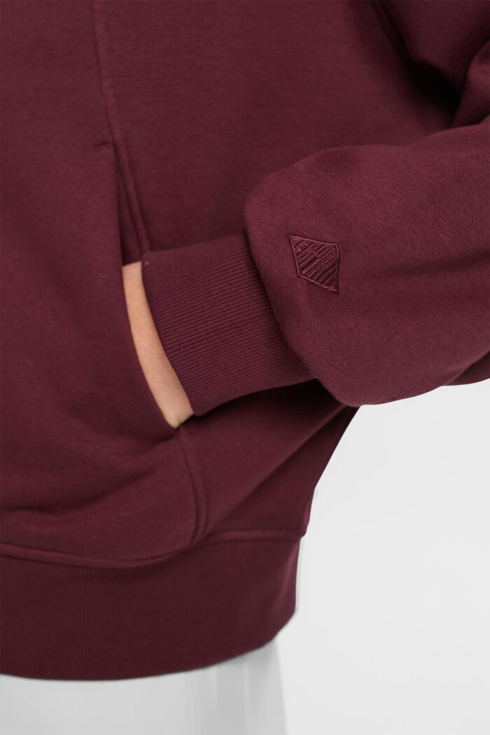 Recycled: zipper hoodie, AUBERGINE, detail image number 2