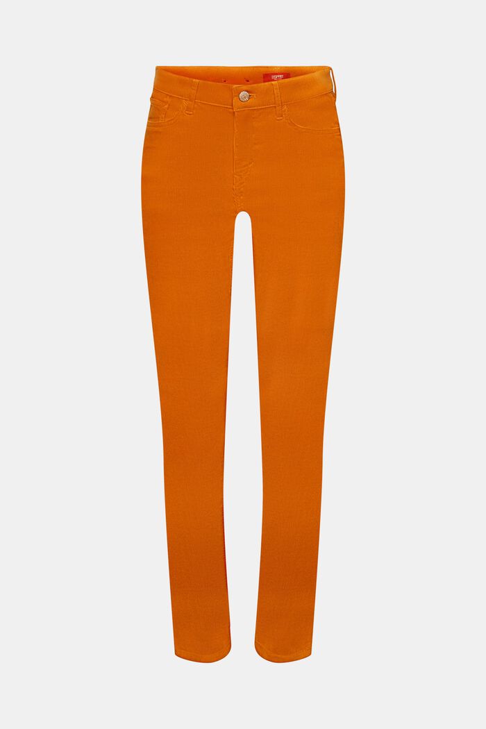 Mid-Rise Slim Corduroy Trousers, HONEY YELLOW, detail image number 7