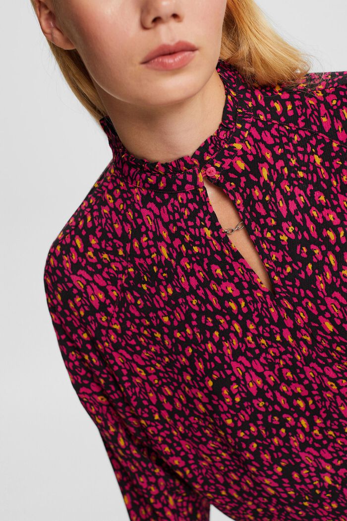 Patterned blouse, PINK FUCHSIA, detail image number 0