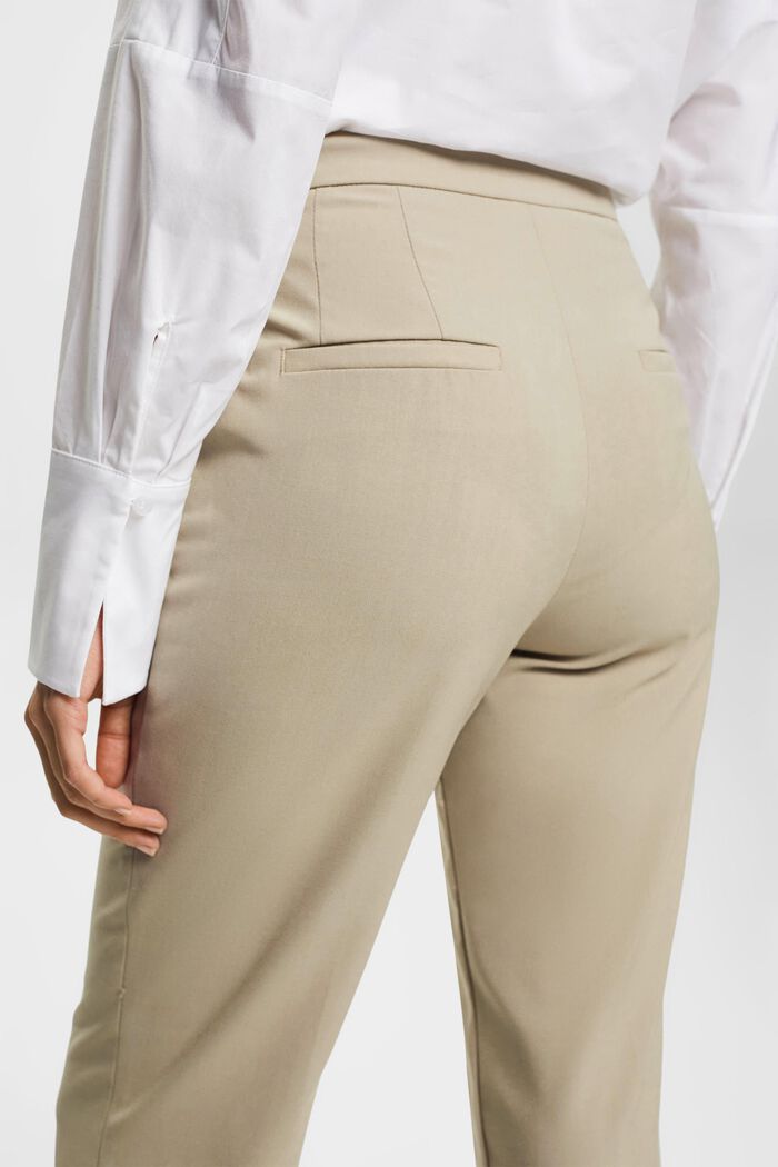 Cropped business trousers, DUSTY GREEN, detail image number 4