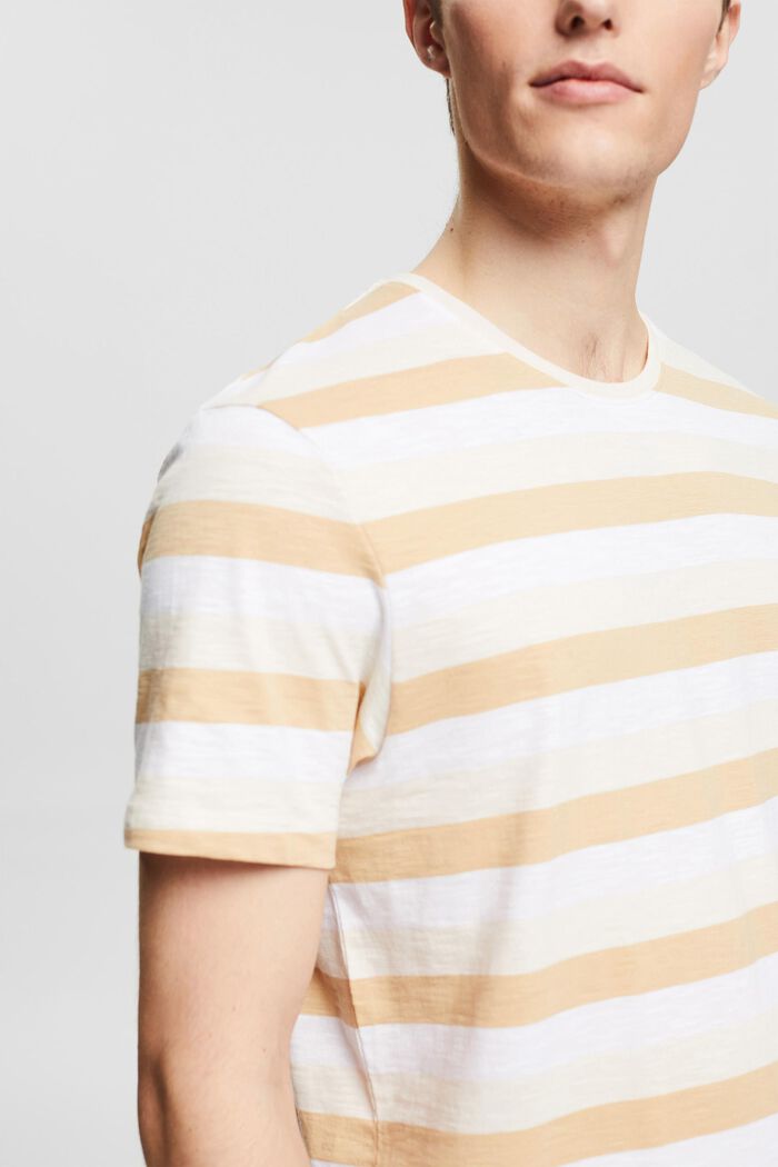 Striped jersey T-shirt, LIGHT BEIGE, detail image number 1