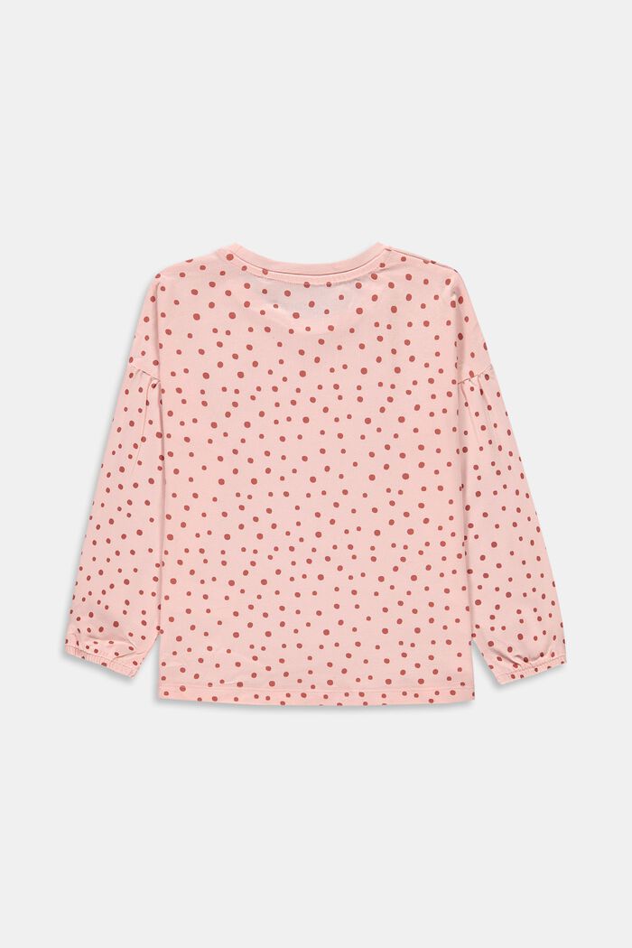 Long sleeve top with a metallic print, PASTEL PINK, detail image number 1