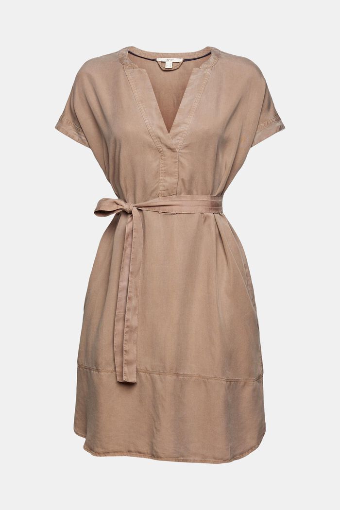 Made of TENCEL™:  tunic dress with a belt