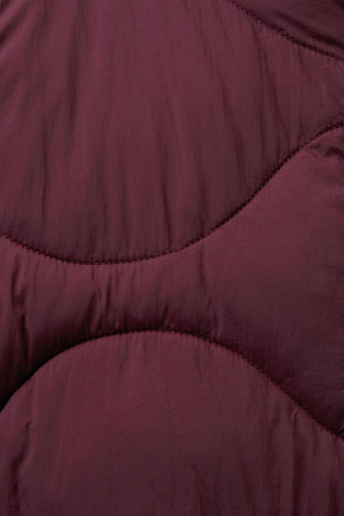 Hooded Quilted Jacket, AUBERGINE, detail image number 5
