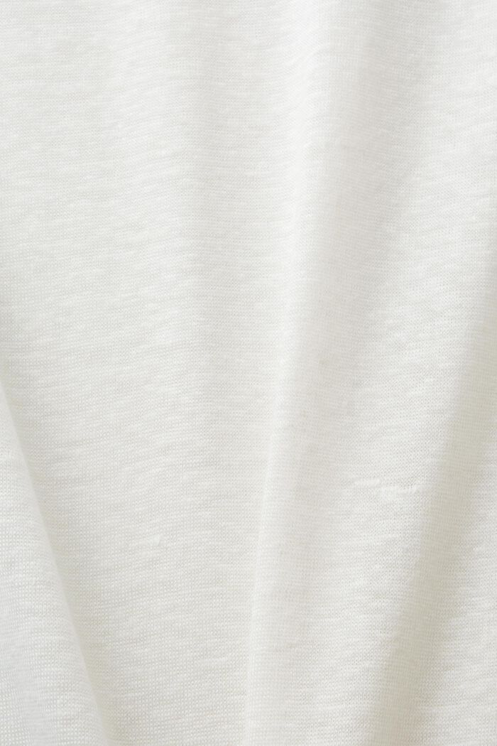 Linen t-shirt, OFF WHITE, detail image number 5
