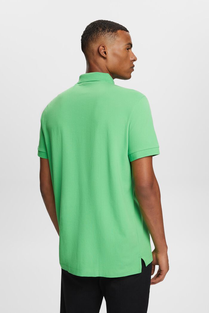 Signature piqué polo shirt, GREEN, detail image number 3