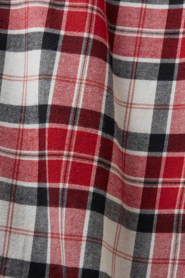 Checked Flannel Nightshirt, RED, detail image number 5