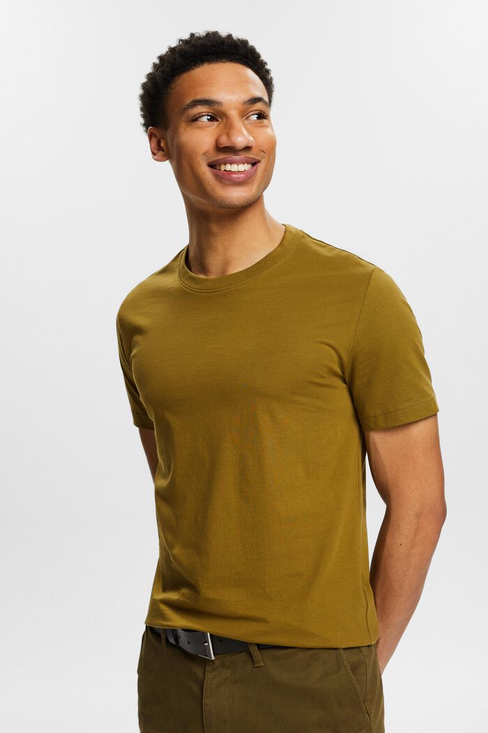 Organic Cotton Jersey T-Shirt, OLIVE, detail image number 0