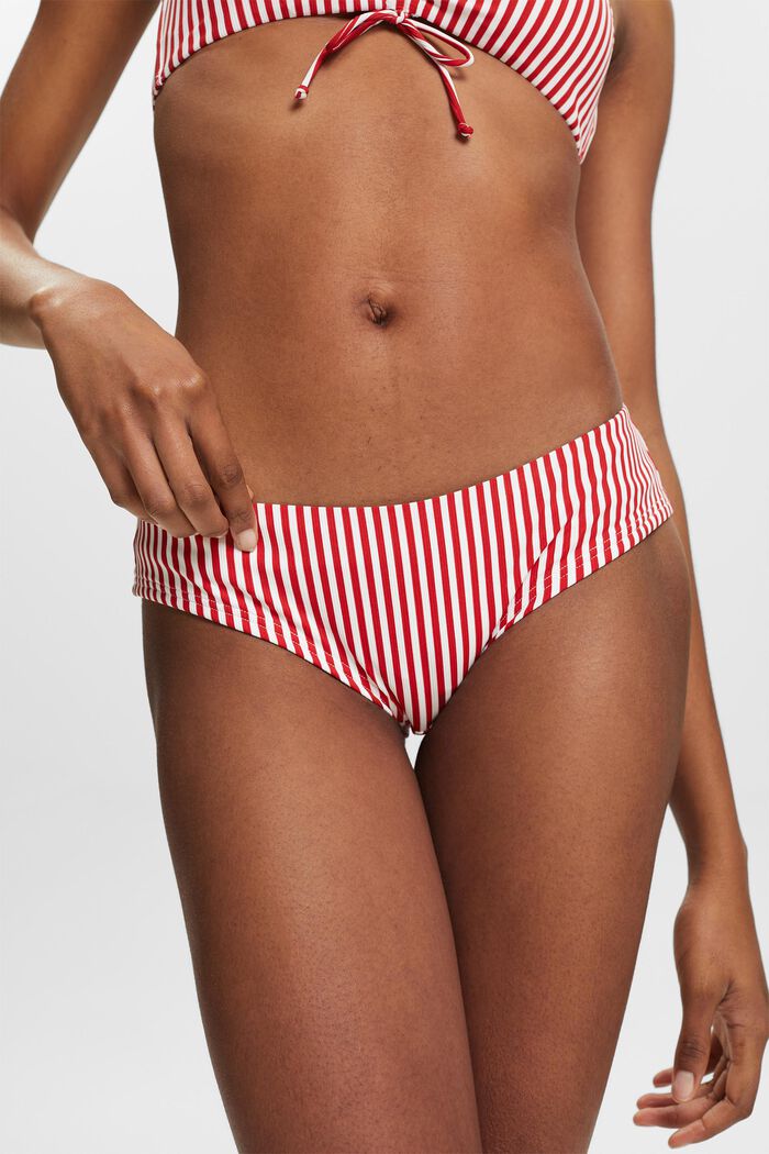 Striped Bikini Bottoms, DARK RED, detail image number 2