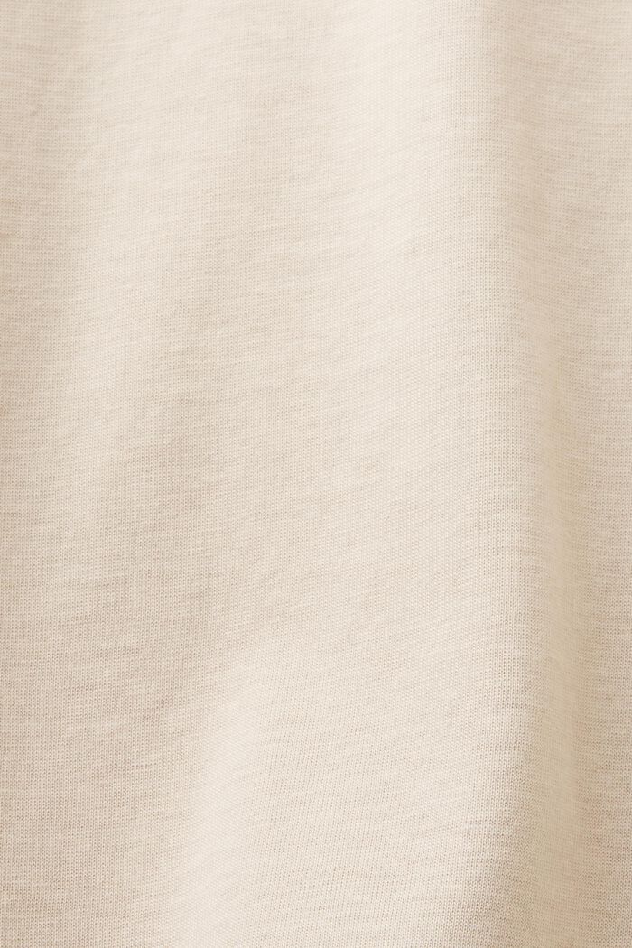Cotton crewneck T-shirt, LIGHT TAUPE, detail image number 1