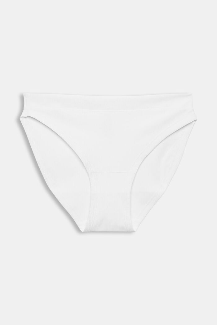 Made of recycled material: ribbed-effect briefs, OFF WHITE, detail image number 3