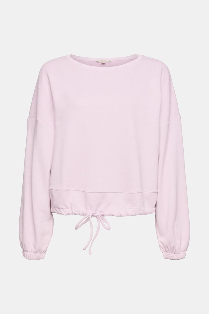 Sweatshirt with a drawstring, PINK, overview