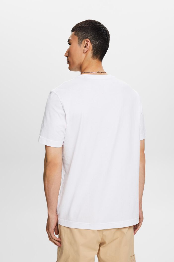 Organic Cotton Print T-Shirt, WHITE, detail image number 4