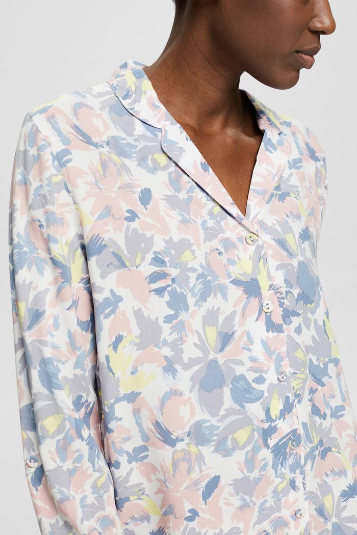 Floral pattern pyjamas, LENZING™ ECOVERO™, OFF WHITE, detail image number 2