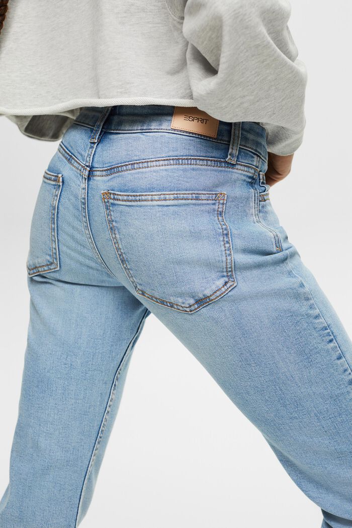 Mid-Rise Straight Ankle Jeans, BLUE LIGHT WASHED, detail image number 4