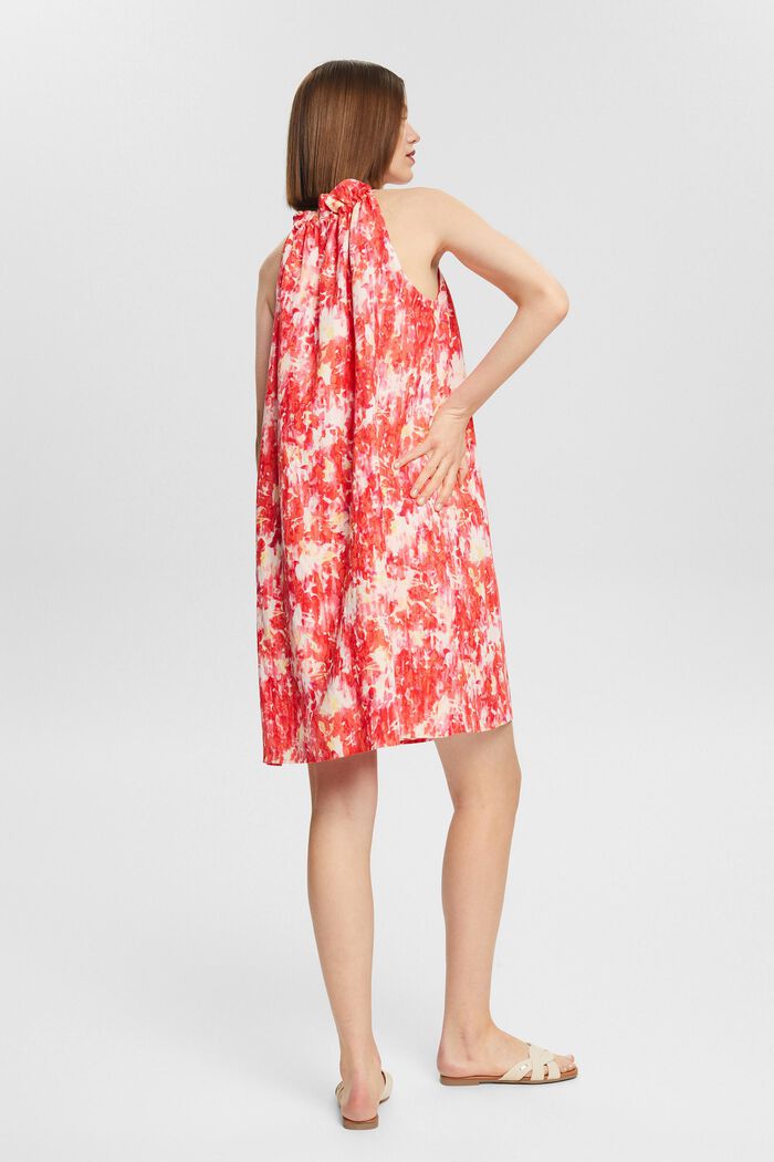 Linen blend: patterned dress, RED, detail image number 2