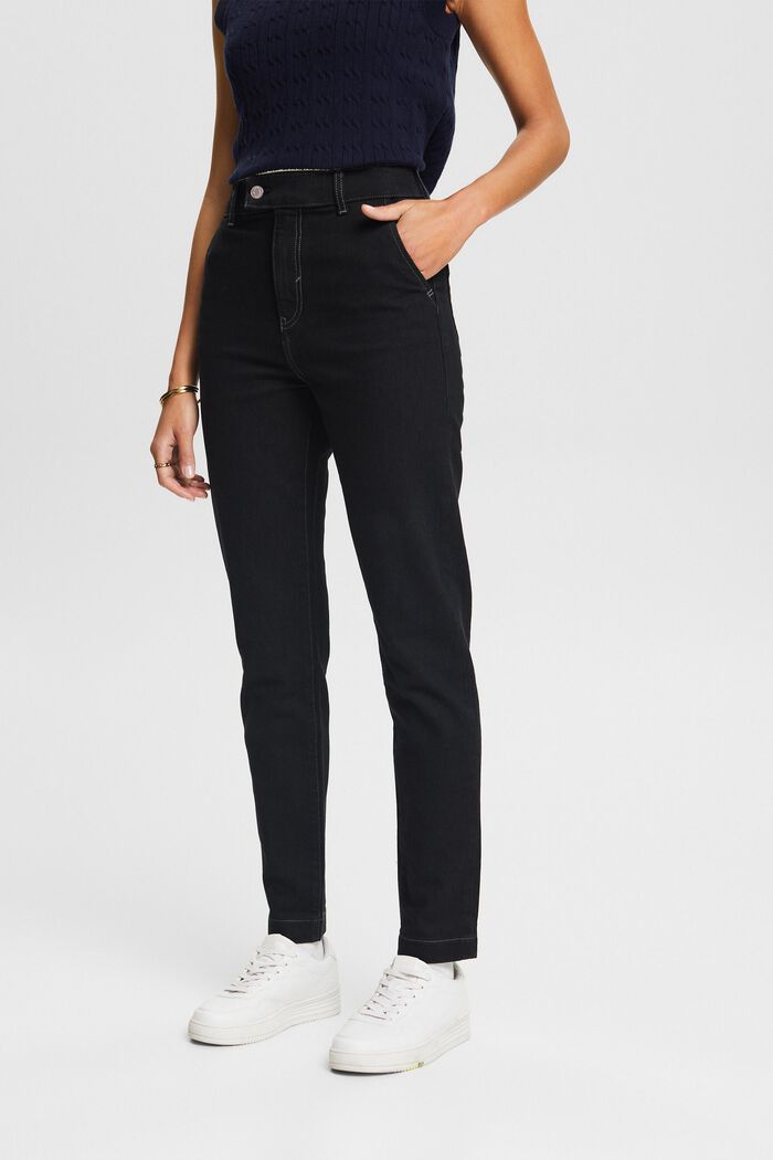High-Rise Slim Jeans, BLACK RINSE, detail image number 0