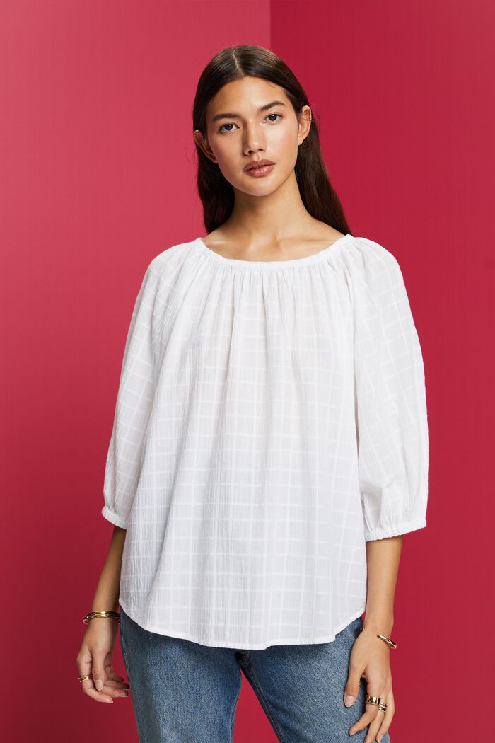 Blouses woven Regular fit, WHITE, detail image number 0