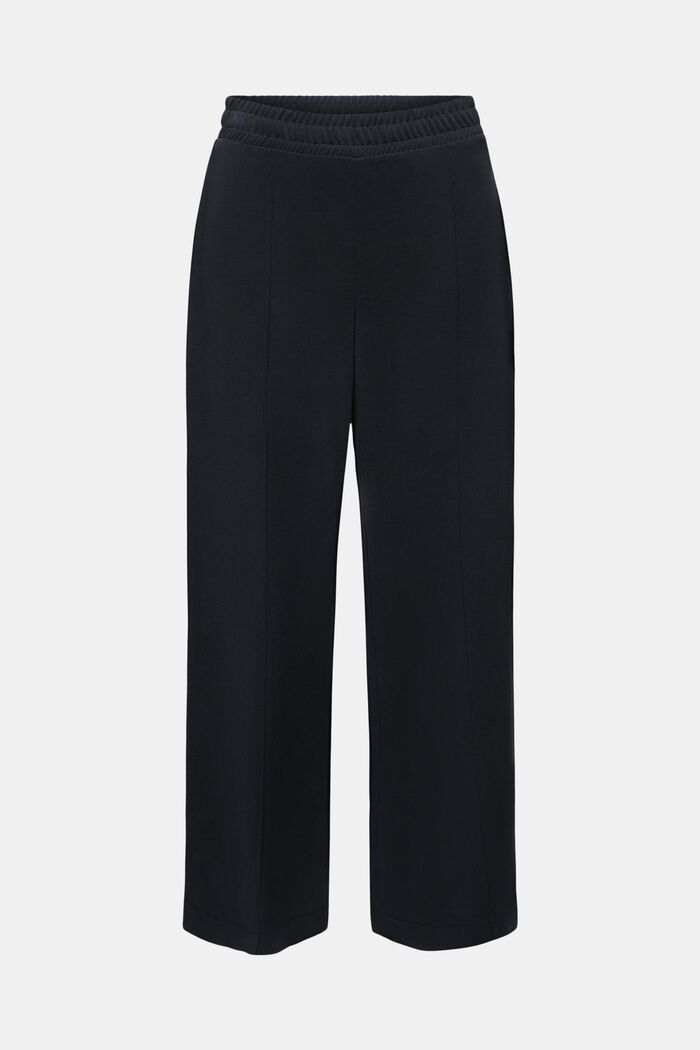 Permanent Crease Wide Leg Pull-On Pants, BLACK, detail image number 5