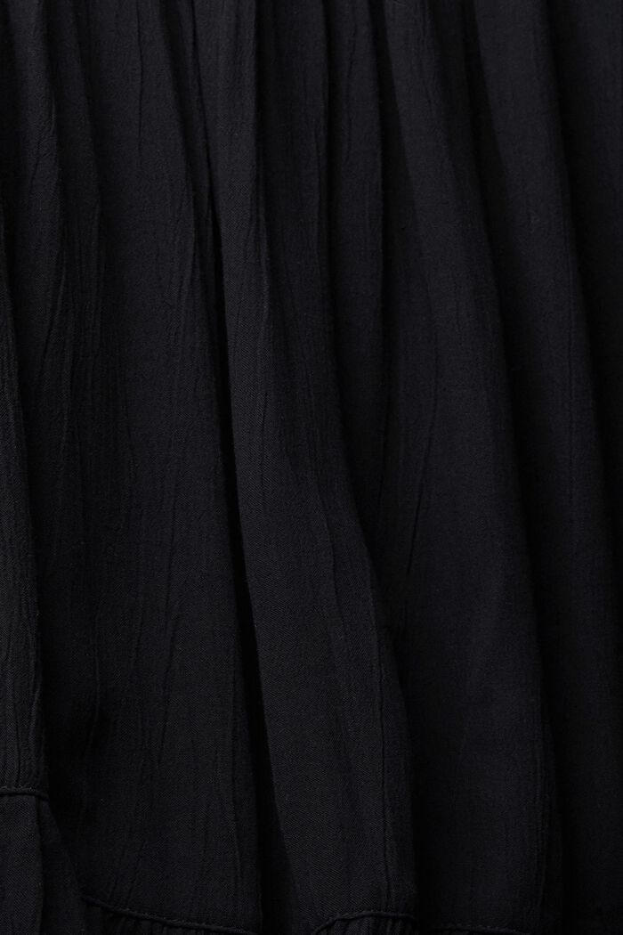 Mini dress with a flounce hem, LENZING™ ECOVERO™, BLACK, detail image number 4