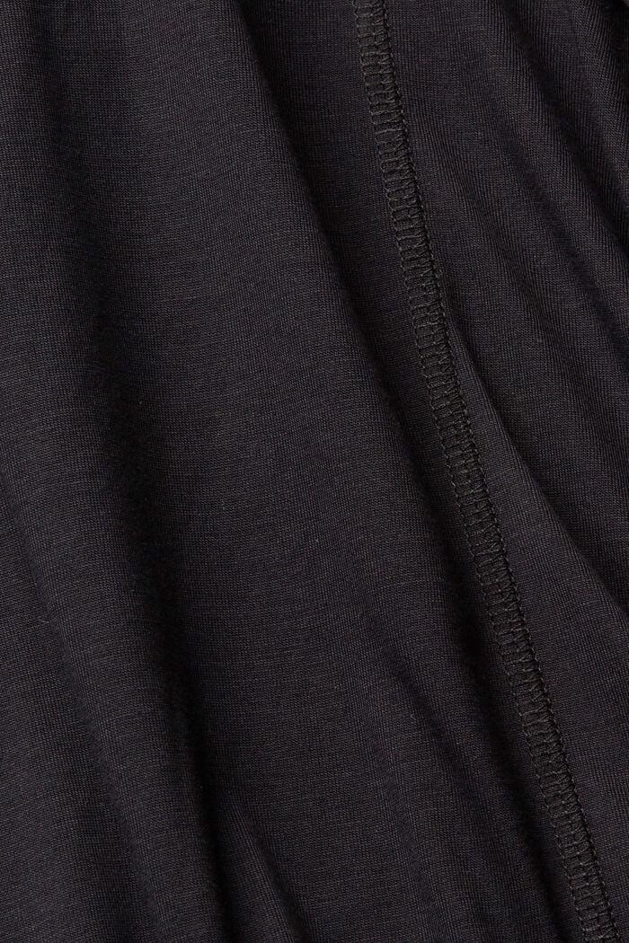 Hooded long sleeve top, BLACK, detail image number 5