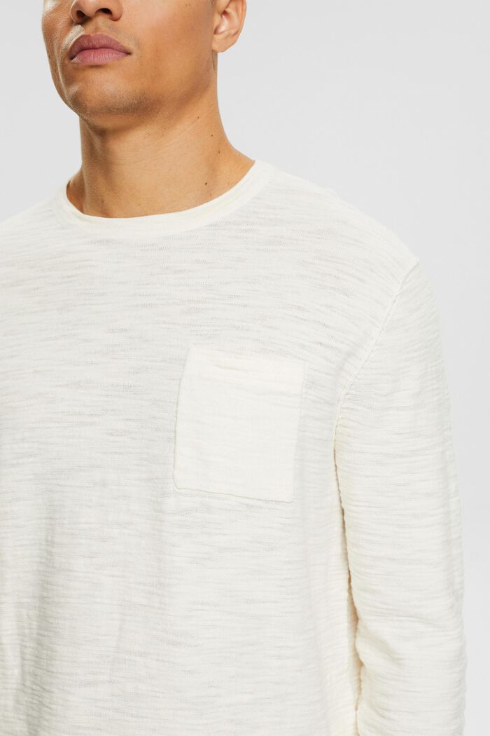 jumper with a breast pocket, OFF WHITE, detail image number 4