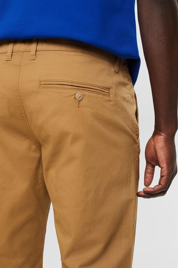Straight chinos in organic cotton, CAMEL, detail image number 3