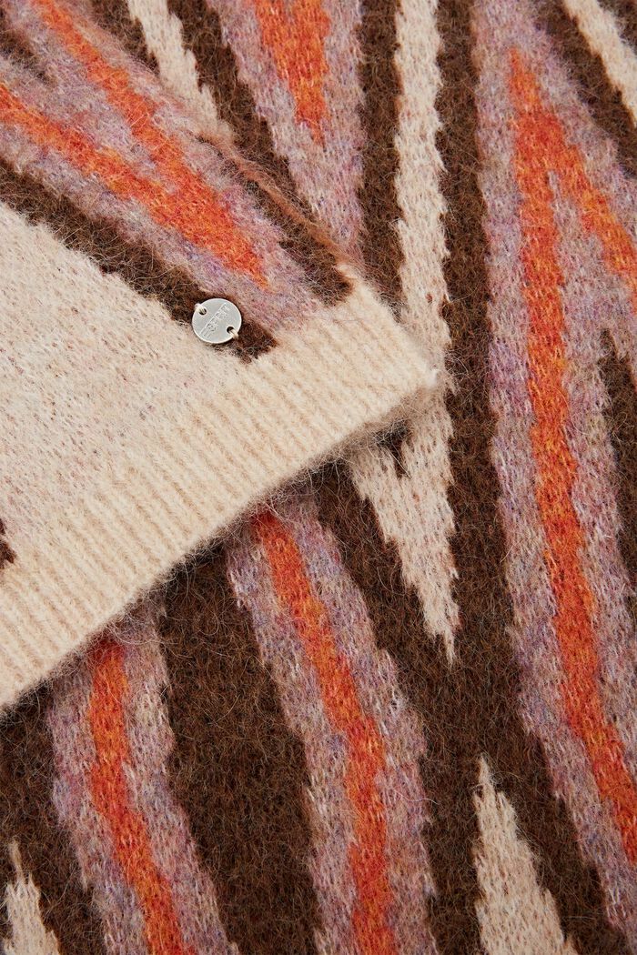 Wool-Mohair Blend Scarf, BEIGE, detail image number 1