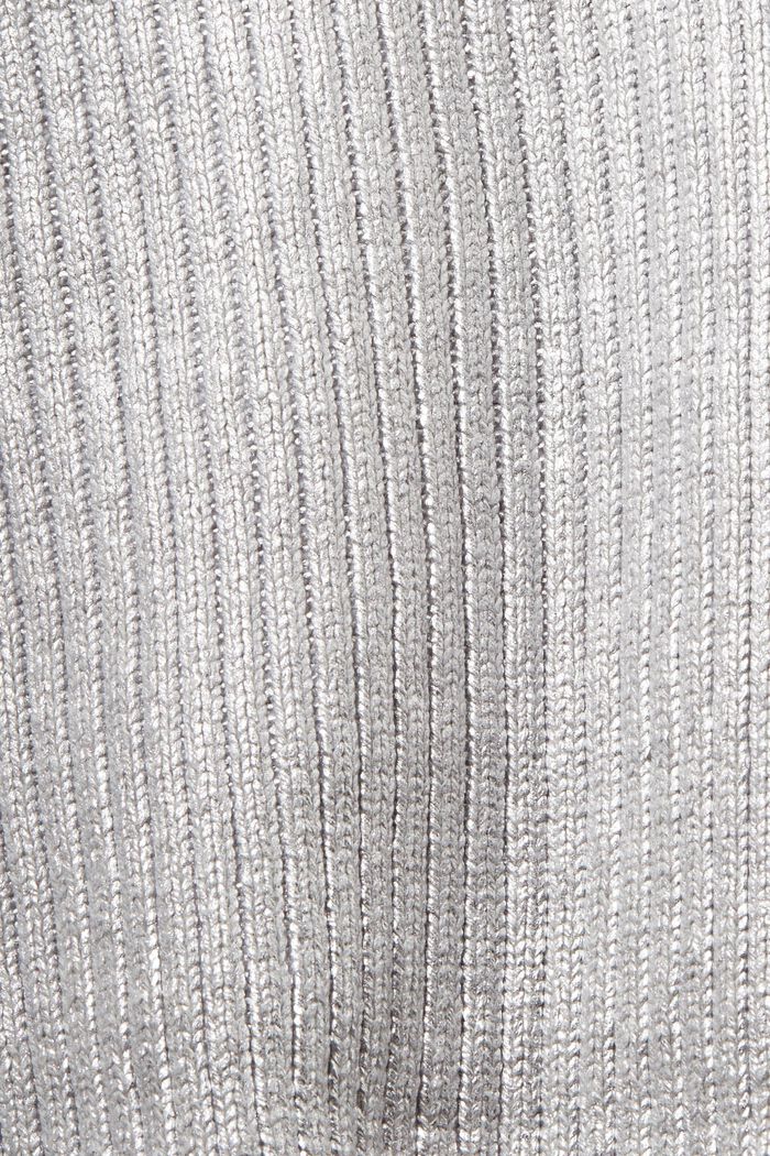Metallic cable knit jumper, SILVER, detail image number 5