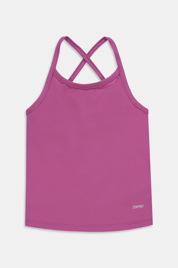 Top with crossed-over straps, DARK PINK, detail image number 0